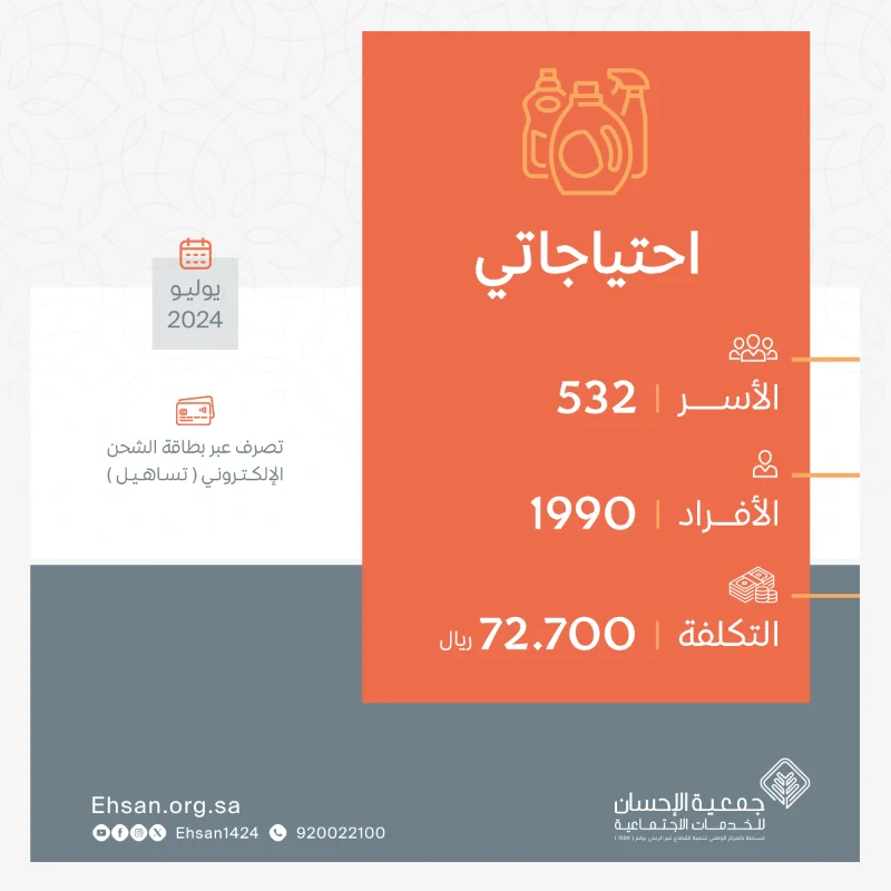 صرف مبادرة احتياجاتي للأسر المكفولة